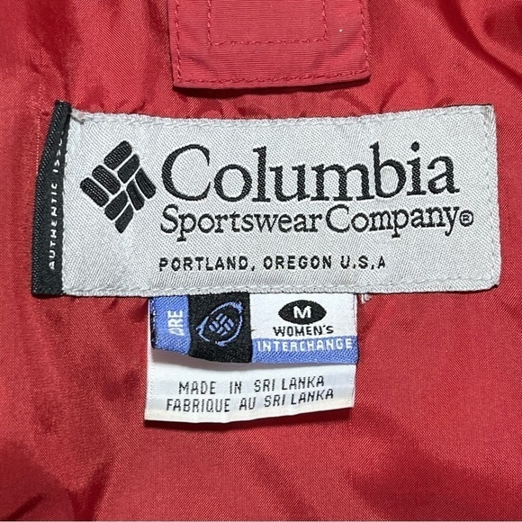 Columbia Jacket Womens Medium Red Interchange Full Zip Ski Crystal Lake - Picture 5 of 16